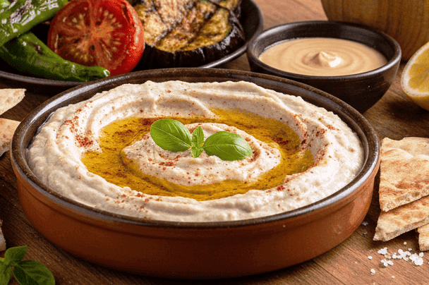 بدون شوي! حضري أسرع متبل باذنجان مقلي كريمي بنكهة الريحان والثوم