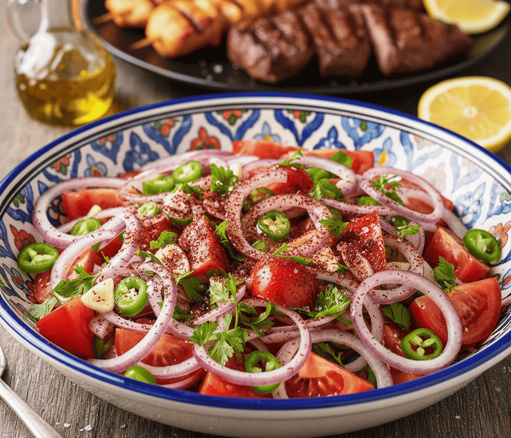طريقة عمل سلطة المشويات (الحاتي) وسر مية السلطة التي يعشقها الجميع